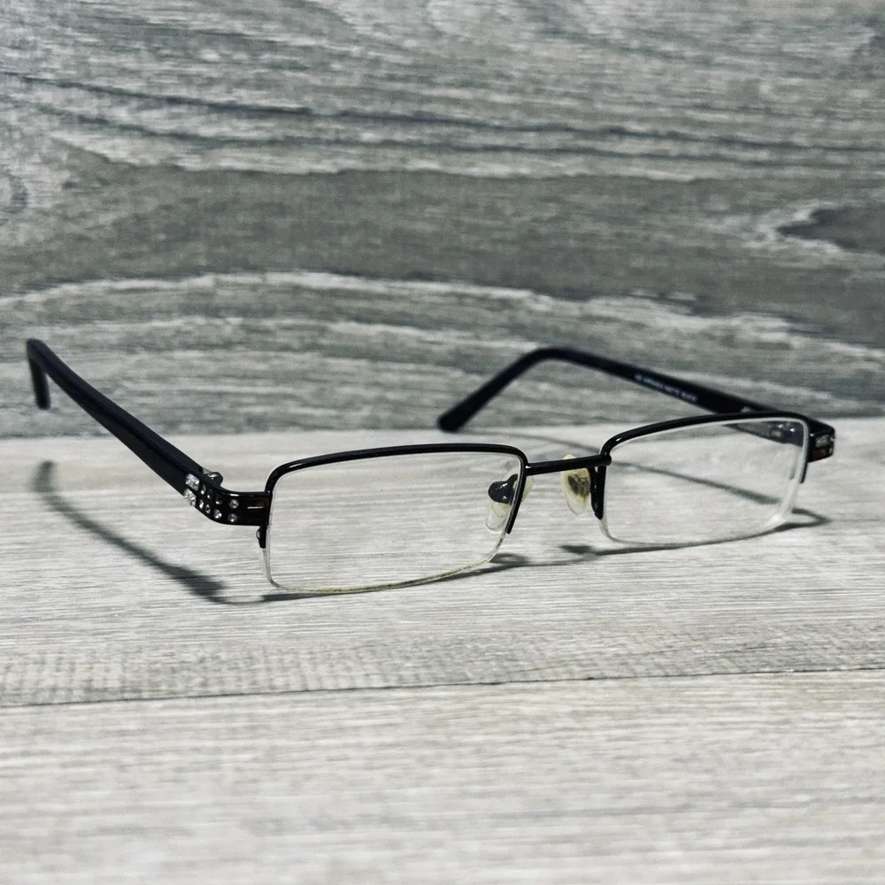 Genevieve Paris Design MO MIRANDA Eyeglass Frames Womens Matte Black Frames Only